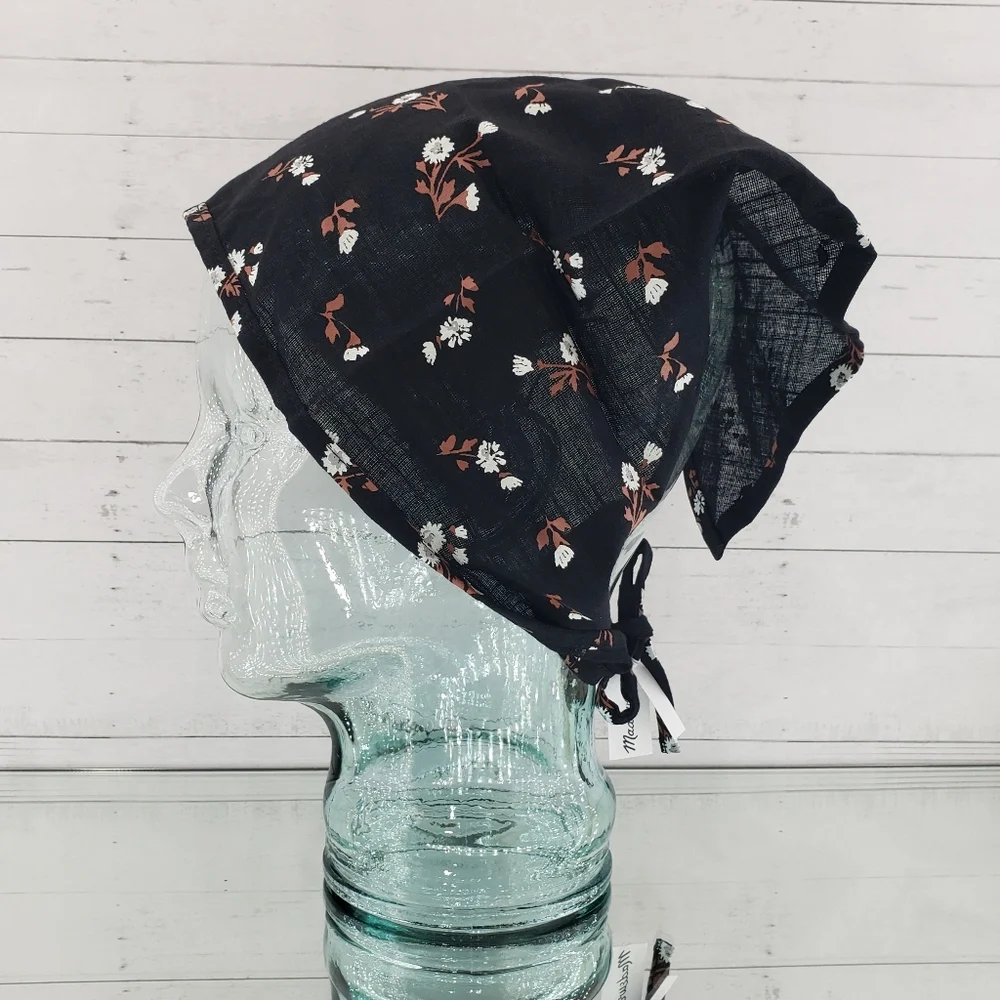 Madewell Hair Scarf True Black Floral Cottagecore Minimalist Gift Vacation